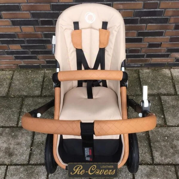 Stroller handle cover real leather (push bar upholstery) - Image 4