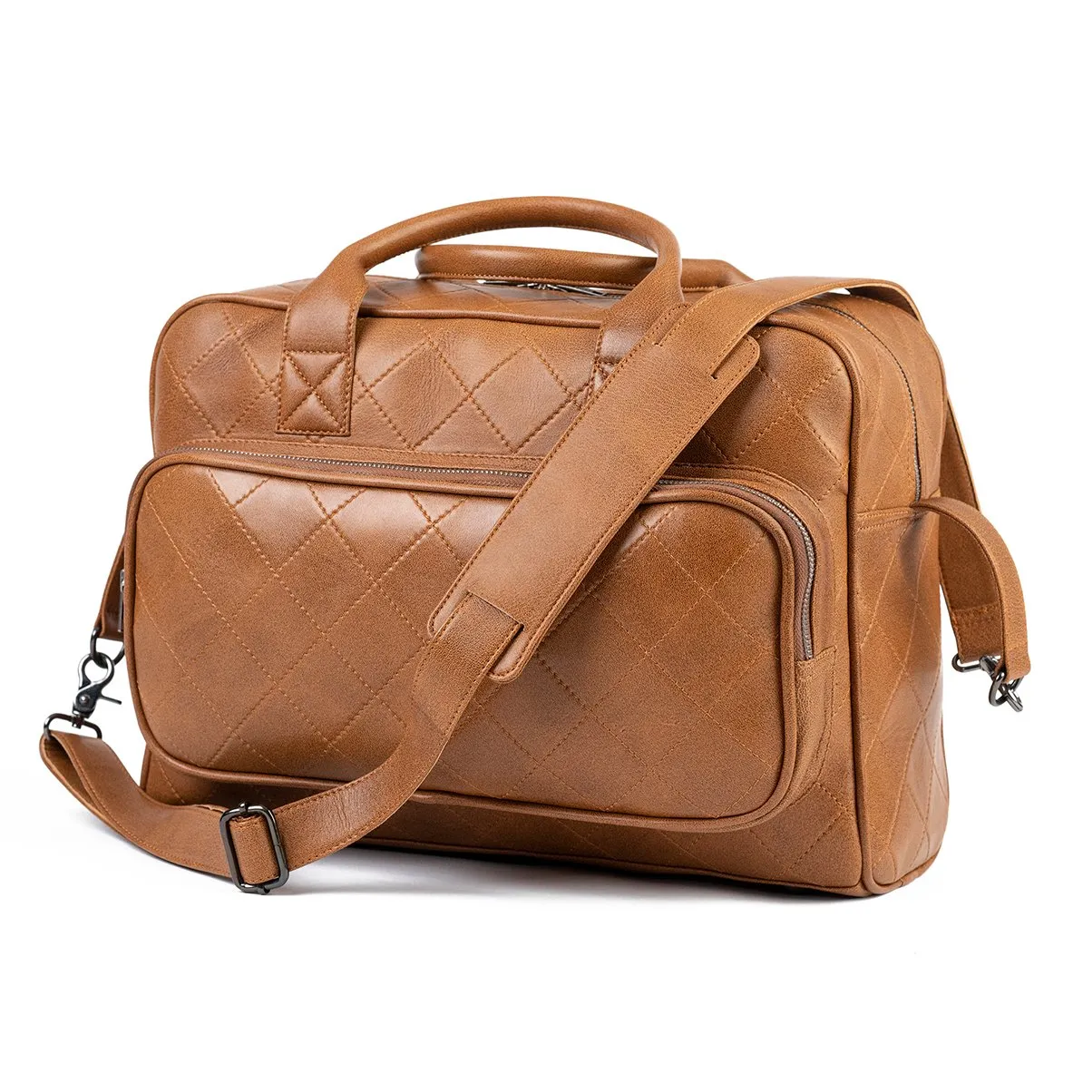 Diaper Bag Tan Leather - Image 3