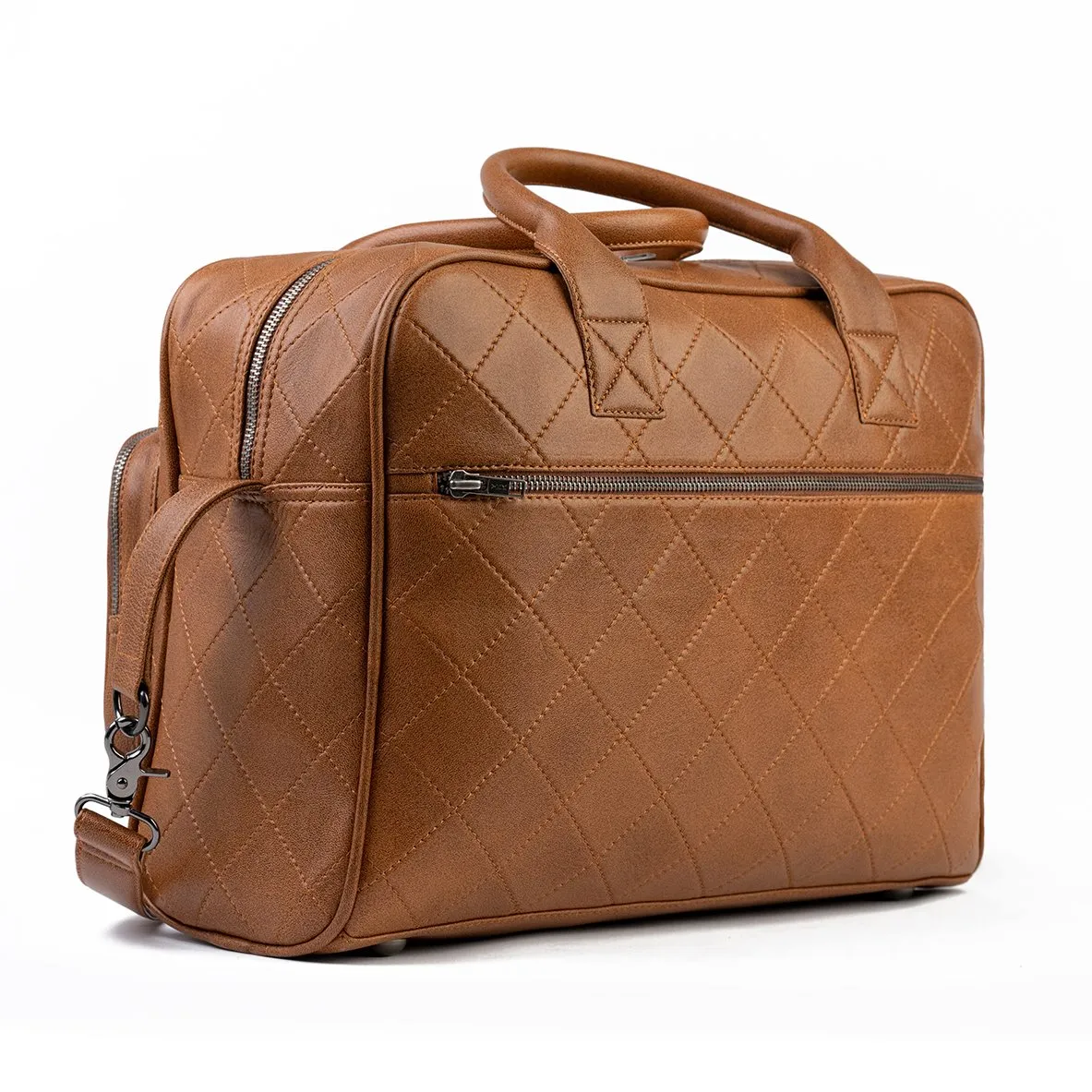 Diaper Bag Tan Leather - Image 2