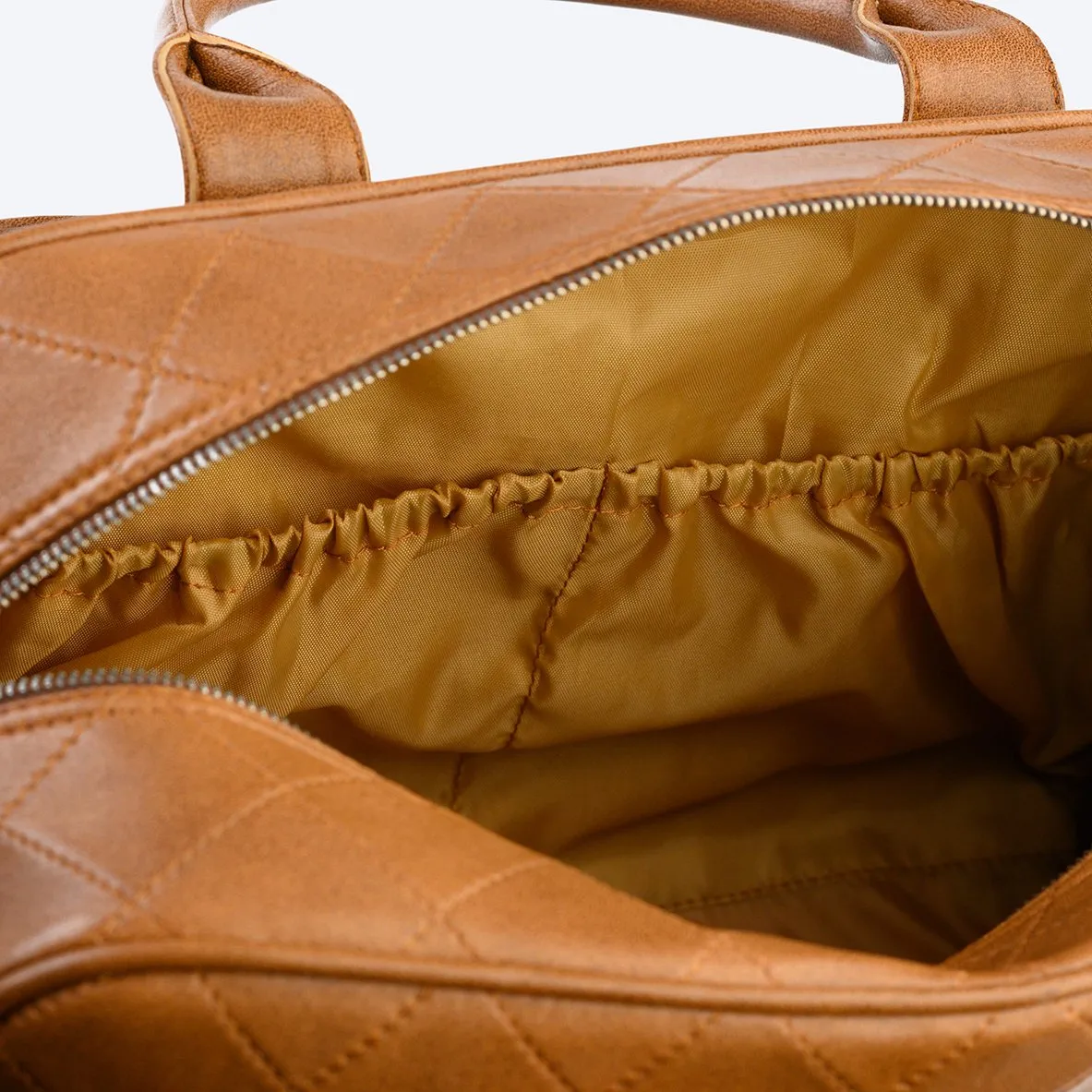Diaper Bag Tan Leather - Image 5