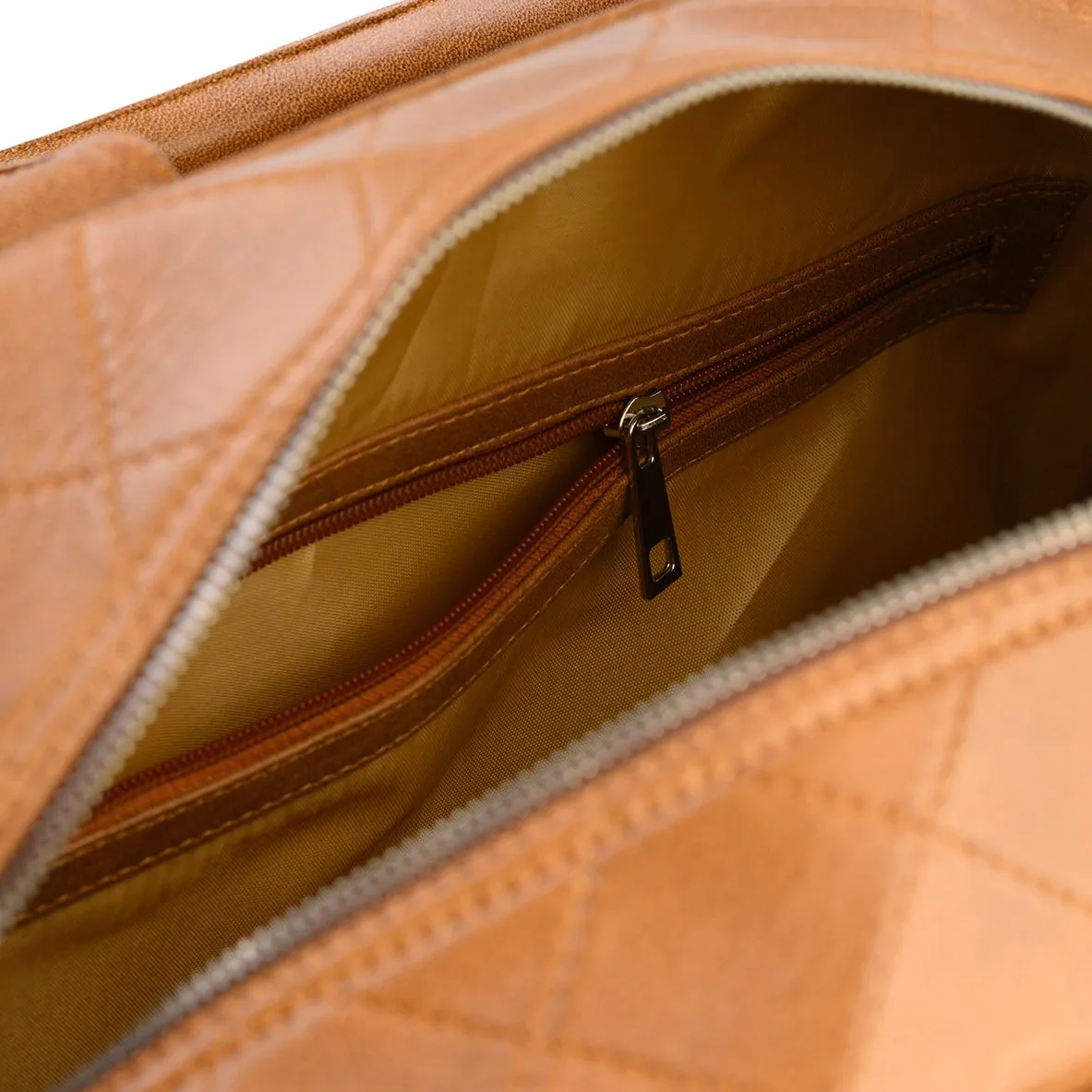 Diaper Bag Tan Leather - Image 4
