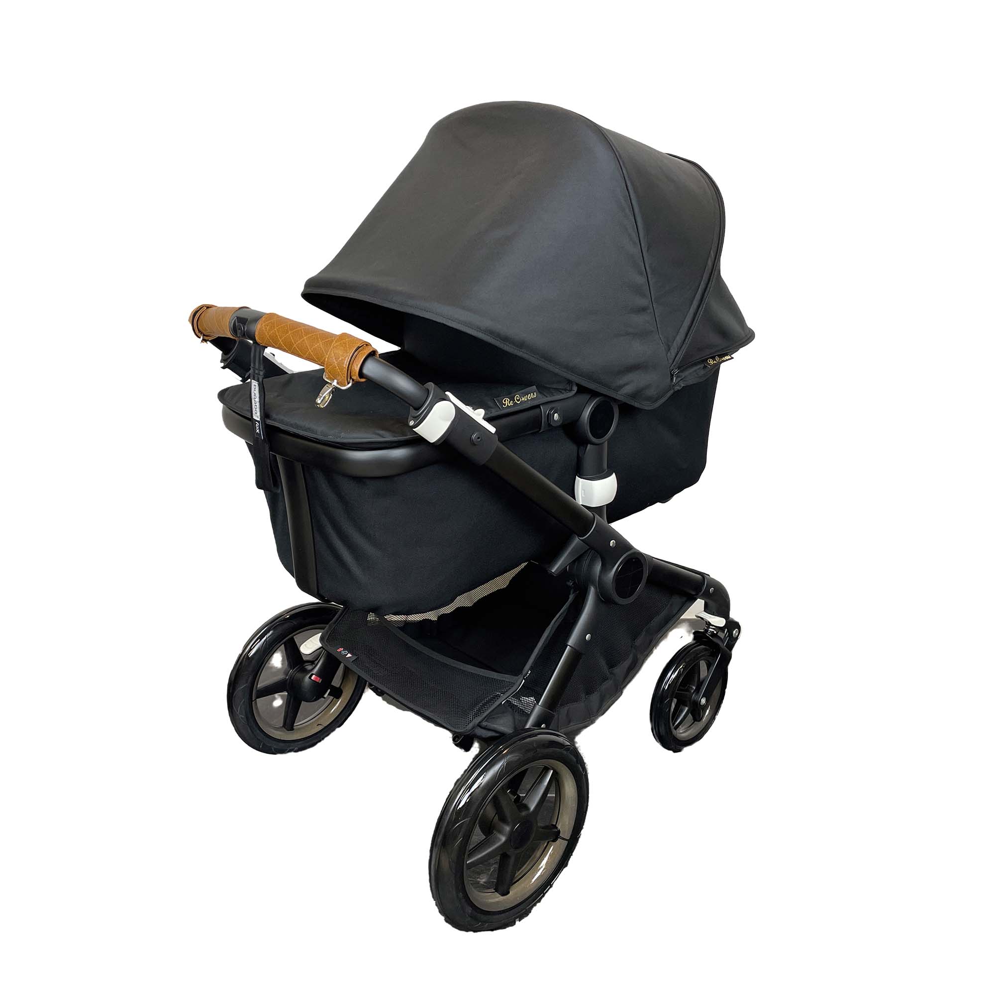 thumbnail image 2 of 2x Black Handlebar Foam Grips Replacement For Bugaboo Bee Stroller – Universal Fit 2 of 5