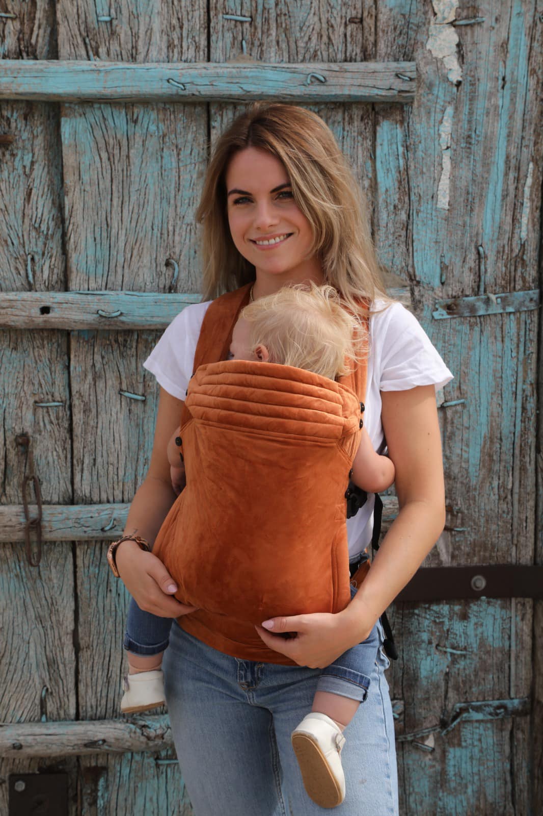 Luxury Baby Carrier Sienna Orange Velvet Re Covers