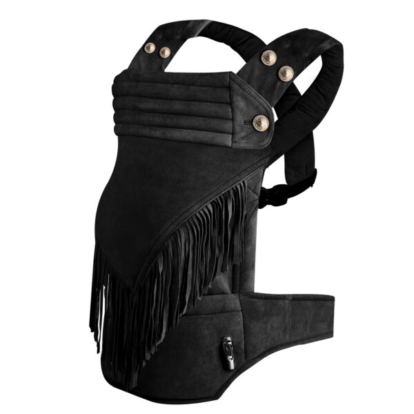 Baby-draagzak-Suede-Fringe-Zwart