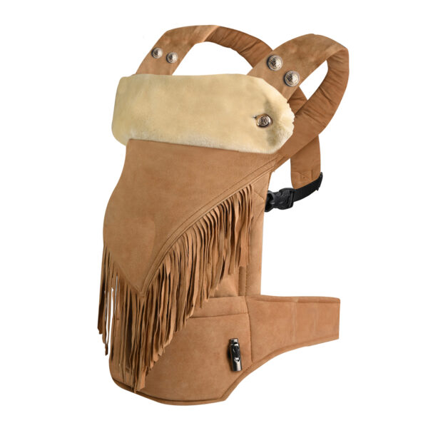 Baby-draagzak-Suede-Fringe-met-Bontje