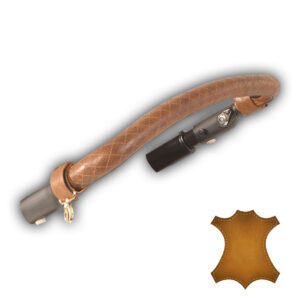 Stroller handle cover real leather (push bar upholstery)
