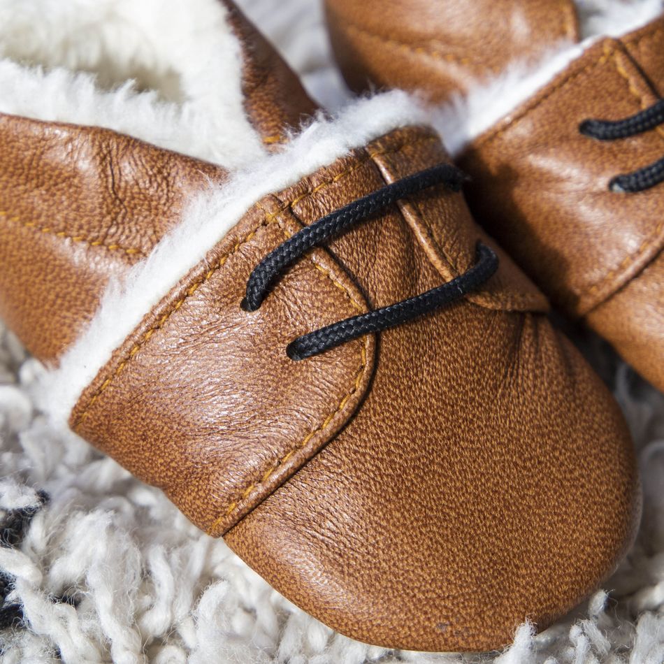 Lambskin Baby Shoes – cognac