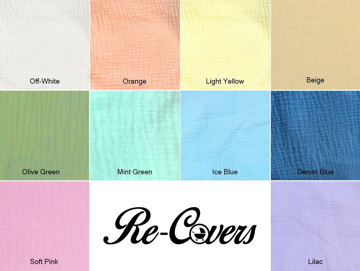 Color swatches nursing covers organic cotton