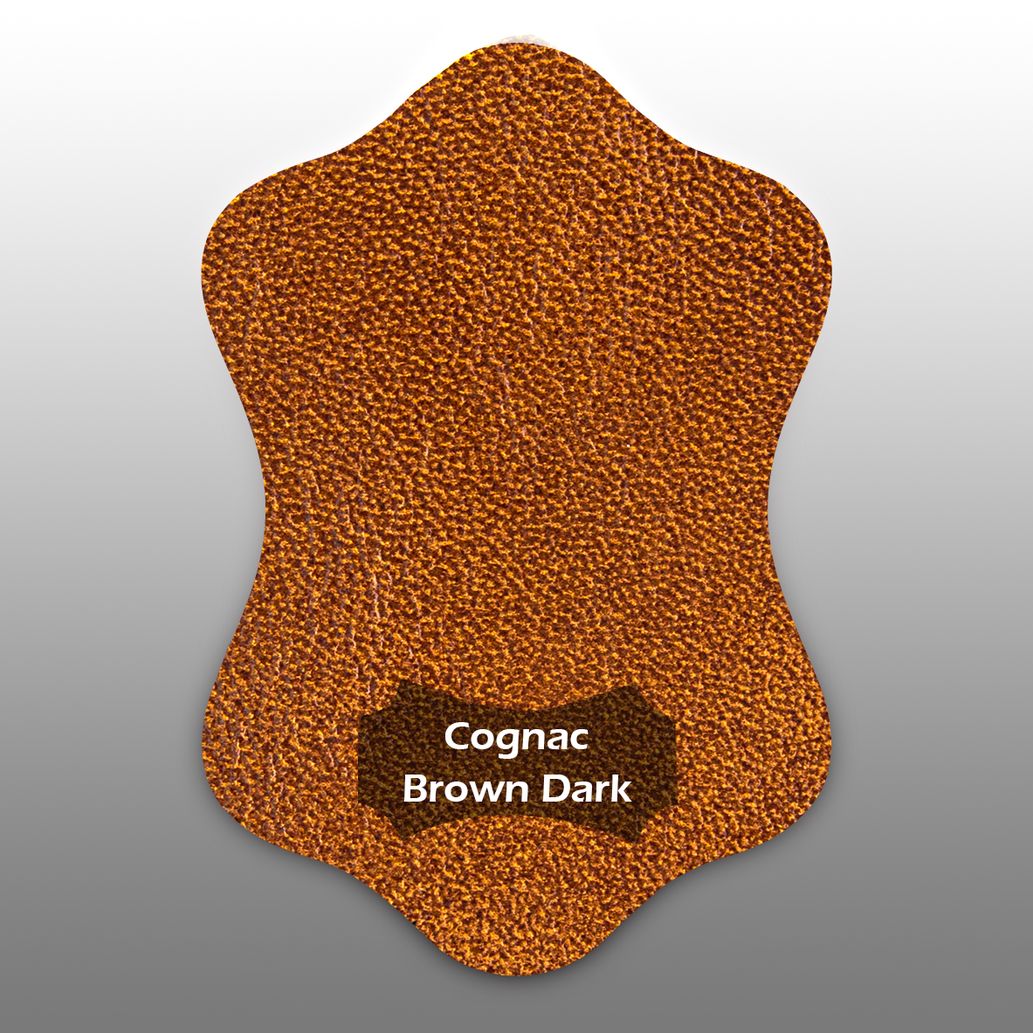Cognac brown dark leather swatch for Joolz handlebar covers